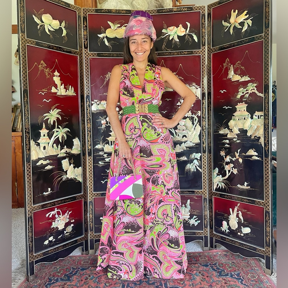1970s psychedelic dress